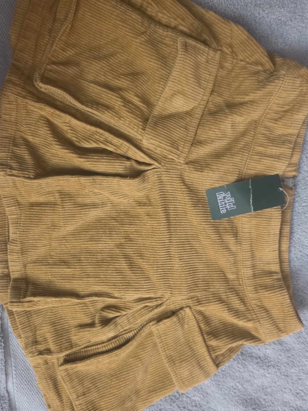 wild fable Mustard Corduroy Mini Skirt